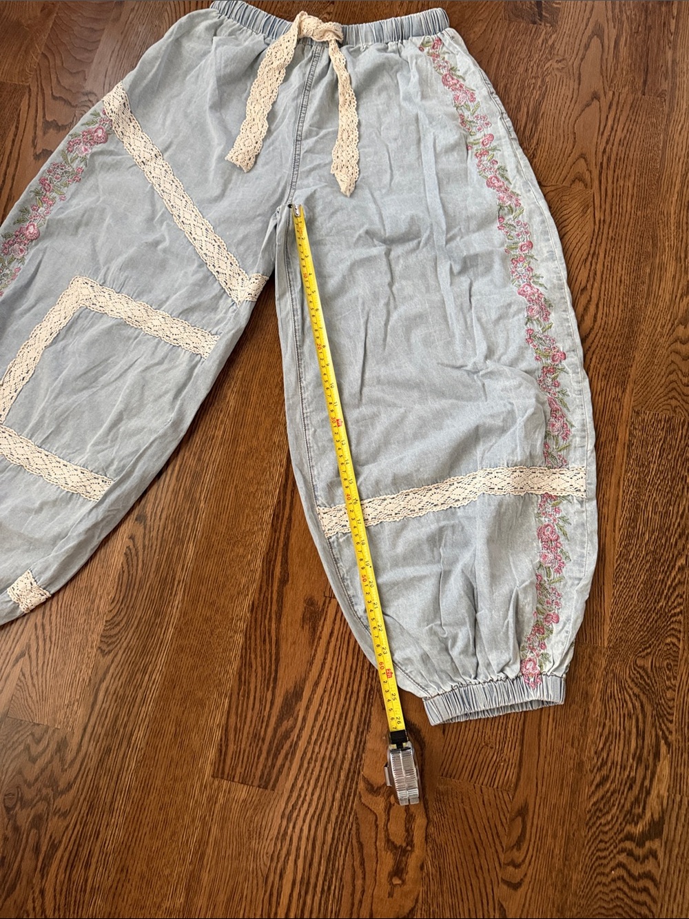 Pol chambray balloon pant jogger medium - Picture 8 of 12